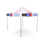 Tente de réception publicitaire 3 x 3 m – marquage multicolore