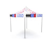 Tente de réception publicitaire 3 x 3 m – marquage multicolore