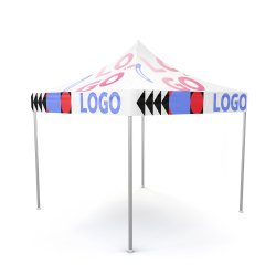 Tente de réception publicitaire 3 x 3 m – marquage multicolore