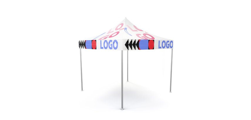 Advertising reception tent 3 x 3 m - multicolor marking