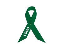 Satin promotional support ribbon brooch - multicolor marking.