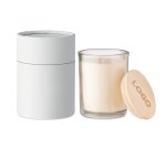 Bougie pot en verre publicitaire - parfum vanille - marquage gravure laser