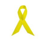 Broche ruban de soutien en satin publicitaire - marquage multicolore