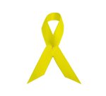 Broche ruban de soutien en satin publicitaire - marquage multicolore