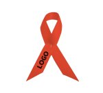 Satin promotional support ribbon brooch - multicolor marking.