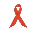 Satin promotional support ribbon brooch - multicolor marking.