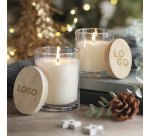 Bougie pot en verre publicitaire - parfum vanille - marquage gravure laser