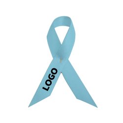 Broche ruban de soutien en satin publicitaire - marquage multicolore