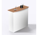 Comptoir d’accueil rectangulaire publicitaire - marquage 1 couleur