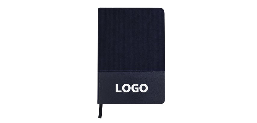 A5 velvet promotional notebook - 1-color printing