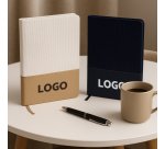 Carnet A5 en velours publicitaire - marquage 1 couleur