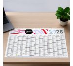 Calendrier publicitaire annuel mural 40,5 x 65 cm - marquage multicolore