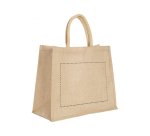 Sac cabas en jute publicitaire 28 L - marquage multicolore