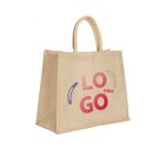 Sac cabas en jute publicitaire 28 L - marquage multicolore