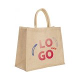 Sac cabas en jute publicitaire 28 L - marquage multicolore