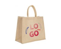 Tote bag in promotional jute 28 L - multicolor marking