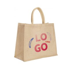 Tragetasche aus Werbejute 28 L - mehrfarbiger Druck