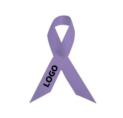 Broche ruban de soutien en satin publicitaire - marquage multicolore