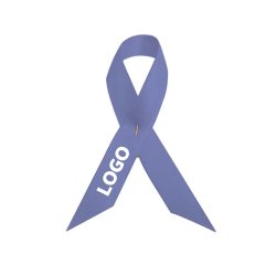 Broche ruban de soutien en satin publicitaire - marquage multicolore