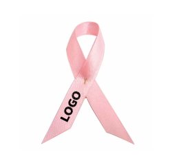 Broche ruban de soutien en satin publicitaire - marquage multicolore