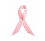 Satin promotional support ribbon brooch - multicolor marking.