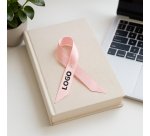 Satin promotional support ribbon brooch - multicolor marking.