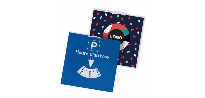 Disque de stationnement publicitaire - marquage multicolore