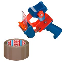 Pack de 36 rouleaux adhésifs polypropylène Tesa 4195 résistant silencieux 35 µ dont 6 gratuits + 1 dévidoir OFFERT