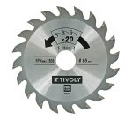 Lame de scie circulaire Tivoly Ø 85 mm x 15 mm, 20 dents carbure