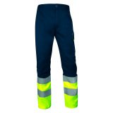 Pantalon de travail haute visibilité Delta Plus Multipoches - Jaune Fluo