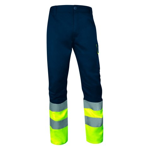 Pantalon de travail haute visibilité Delta Plus Multipoches - Jaune Fluo