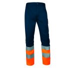 Pantalon de travail haute visibilité Delta Plus Multipoches - Orange Fluo
