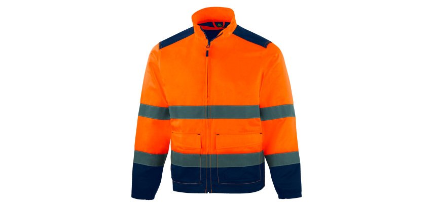 Signalisatievest hoge zichtbaarheid met meerdere zakken Delta Plus fluo-oranje