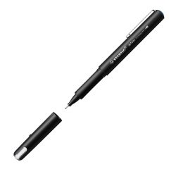 Stylo feutre Stabilo Driver F à capuchon pointe 0,4 mm - écriture fine