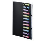 Trieur polypropylène 3 rabats 12 compartiments OPAK - Noir