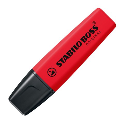 Subrayador Fluorescente STABILO Boss Original Rojo Intenso