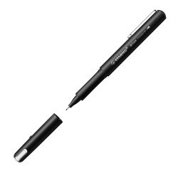 Stylo feutre Stabilo Driver F à capuchon pointe 0,4 mm - écriture fine
