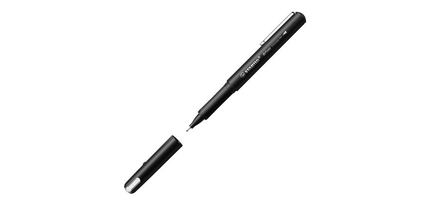 Stylo feutre Stabilo Driver F à capuchon pointe 0,4 mm - écriture fine