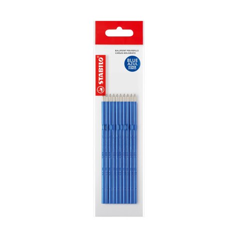Recharge stylo bille Stabilo Liner pointe 0,7 mm - écriture moyenne - Sachet de 10
