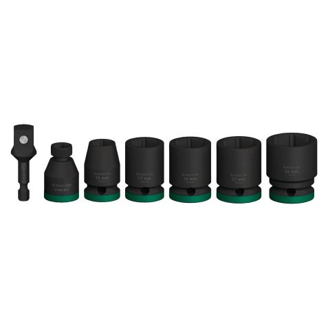 Coffret de 7 douilles Bosch PRO Impact avec adaptateur 1/2"