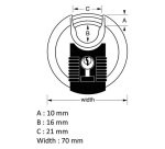 Cadenas - rond - inox - 70 mm