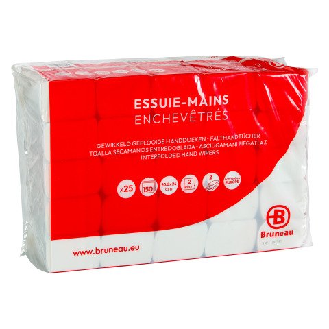 Secamanos Bruneau extra blanco entredoblado - paquete de 3750