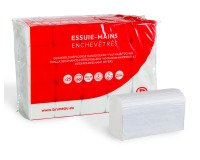 Essuie-mains Bruneau extra blanc pliage enchevêtré - Colis de 3750