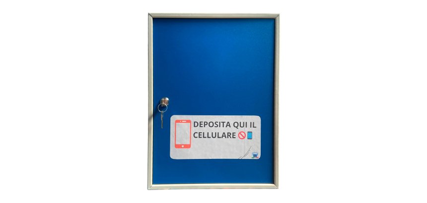 Armadietto porta-cellulari 30 posti con serratura a chiave - Minimo 40 pezzi