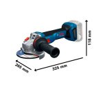 Meuleuse angulaire sans fil Bosch Professional GWS 18V-11