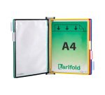 Protège-documents pivotant mural Djois by Tarifold PVC A4 5 pochettes - 10 vues couleurs assorties