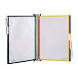Protège-documents pivotant mural Djois by Tarifold PVC A4 5 pochettes - 10 vues couleurs assorties