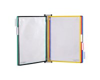 Protège-documents pivotant mural Djois by Tarifold PVC A4 5 pochettes - 10 vues couleurs assorties