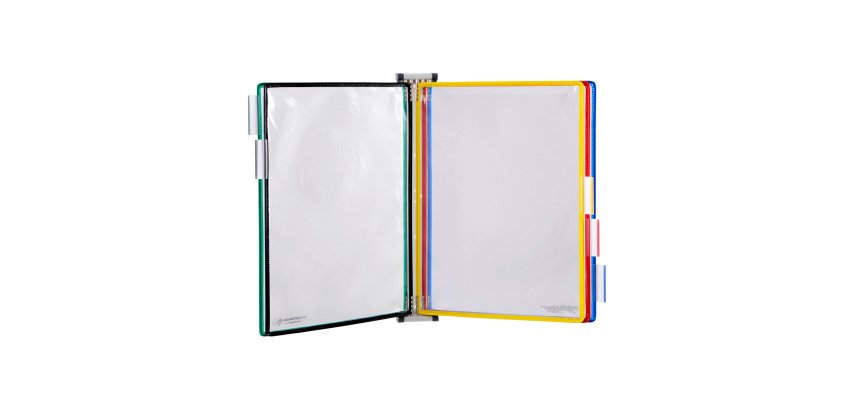 Protège-documents pivotant mural Djois by Tarifold PVC A4 5 pochettes - 10 vues couleurs assorties