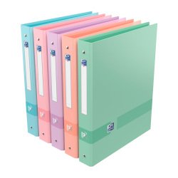 Binder 4 cardboard rings Oxford Color life A4 - Spine 4 cm assorted pastel colors
